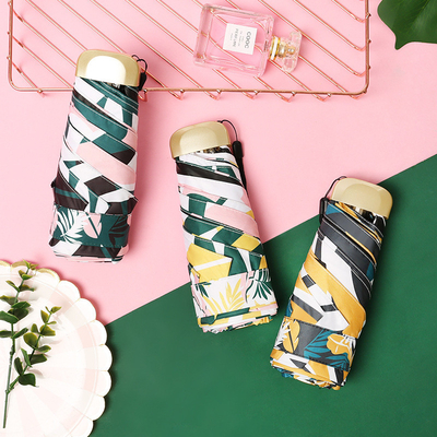 Customized Color Small Fresh Vinyl Sunny and Rainy Pocket Umbrella for Exhibition Gifts