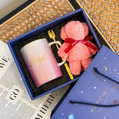 Make Her Day Special with This Ceramic Mug and Bear Towel Gift Set in Creative Ins Style
