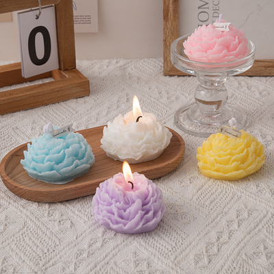 Peony Flower Aromatherapy Candle for Other Activities Customer's Logo Decoration Gift