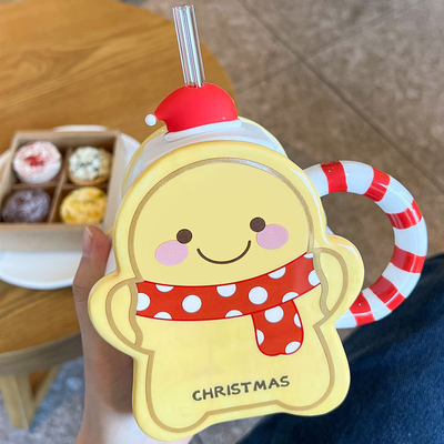 Hotel and Resort Christmas High Beauty Straw Cup Scarf with Colorful Graphics