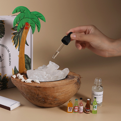 Customer's Logo Coconut Shell Aromatherapy Candle Gift Box Summer Island Fragrance