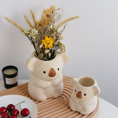 Father's Day Creative European Style Cartoon Animal Ceramic Flower Pot Decoration Gift