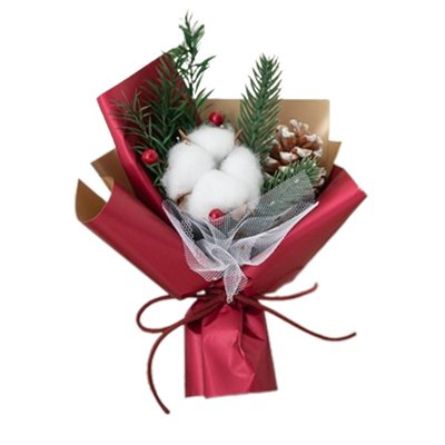 Festive Christmas Bouquet with Dried Flowers and Cotton Target End User Travel Agency