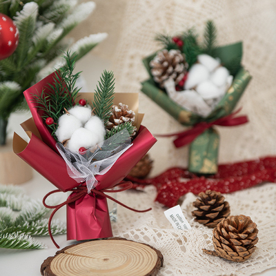 Festive Christmas Bouquet with Dried Flowers and Cotton Target End User Travel Agency