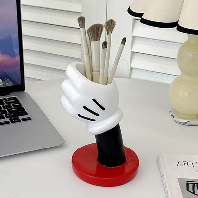 Unique Logo Design Modern Minimalist Mickey Hand Vase for Creative Home Art Decoration