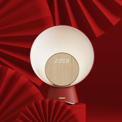 Hotel and Resort Chinese Red Wireless Charging 15W Bluetooth Speaker with Atmosphere Light