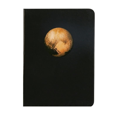 Customer's Logo Minimalist Hardcover Black Inner Page Notebook Wooden Planet Graffiti Black Cardbook for Employee Gift