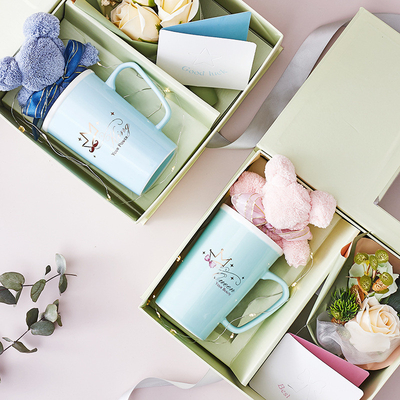 Creative Ceramic Mug Bear Towel Soap Bouquet Greeting Card Light String Souvenirs