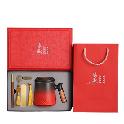 Fu Lu Storage Fast Cup Set in Portable Leather Gift Box Perfect for Special Occasions