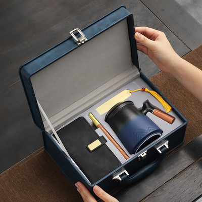Fu Lu Storage Fast Cup Set in Portable Leather Gift Box Perfect for Special Occasions