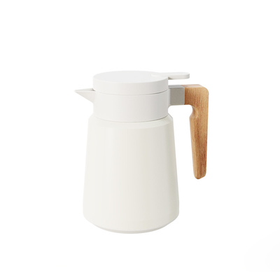 Stay Hydrated at Work with Nordic Style Wooden Handle Insulated Kettle Large Capacity