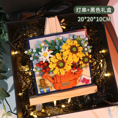 Christmas Roses Sunflowers and Lilies Small Grain Building Blocks for 3D Printmaking