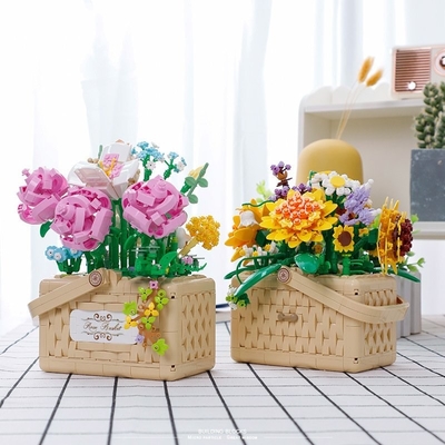 Belle Di Mini Particle Building Blocks Flower Basket Series A Must-Have for Education