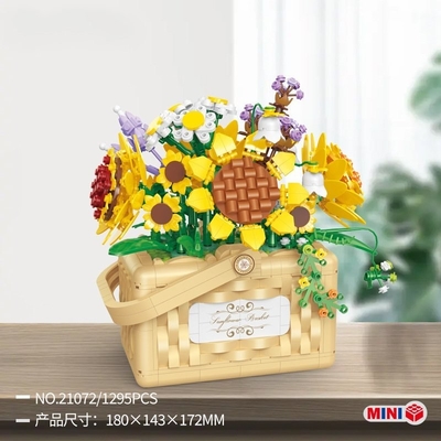 Belle Di Mini Particle Building Blocks Flower Basket Series A Must-Have for Education