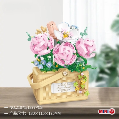 Belle Di Mini Particle Building Blocks Flower Basket Series A Must-Have for Education