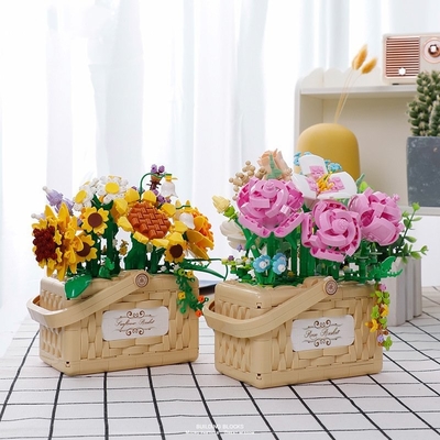Belle Di Mini Particle Building Blocks Flower Basket Series A Must-Have for Education