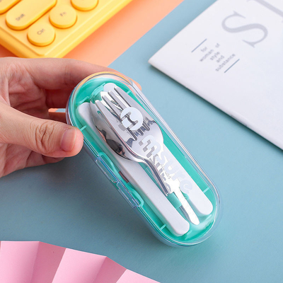 Color Printing Stainless Steel Cutlery Set Detachable and Portable for Enterprises