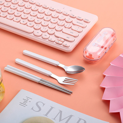 Color Printing Stainless Steel Cutlery Set Detachable and Portable for Enterprises