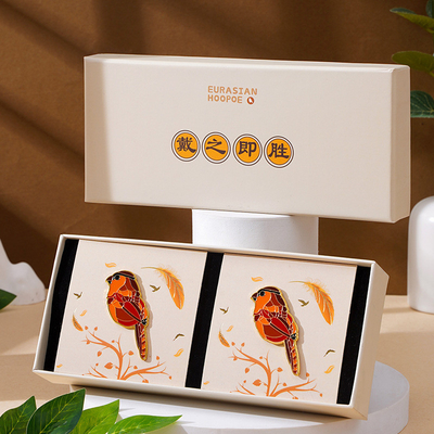 National Tide Good Luck Auspicious Bird Gift Box Set Brooch *2 Business Gift Customization