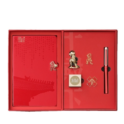Gift Set for Agriculture Industry Hand Ledger Book Signature Pen Badge and Phoenix Ornament