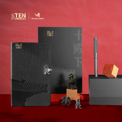 Gift Set for Agriculture Industry Hand Ledger Book Signature Pen Badge and Phoenix Ornament