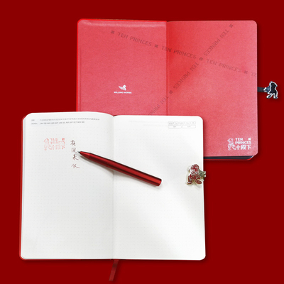 Gift Set for Agriculture Industry Hand Ledger Book Signature Pen Badge and Phoenix Ornament