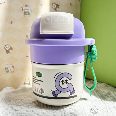 High Aesthetic 316 Stainless Steel Coffee Cup Cartoon Cute Insulated Cup Employee Gift
