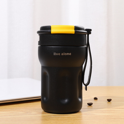 Hotel and Resort Must-Have Portable Insulated Coffee Cup with Dual Drinking Straw