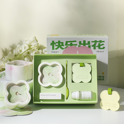 Happy Flower Art Aromatherapy Gift Box with Silk Screen Printing Teacher's Day Gift