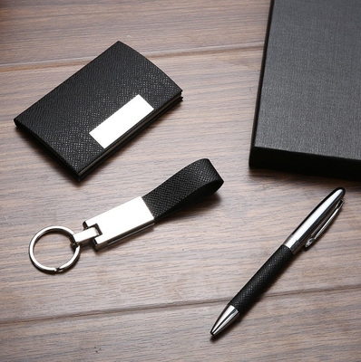 Custom Logo Practical Business Card Holder Keychain Pen for Customers and Office Gifts