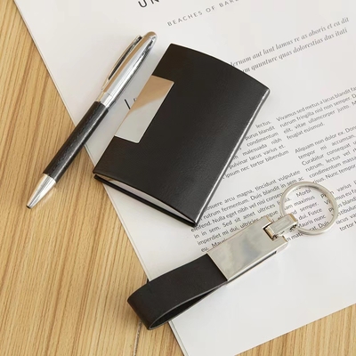 Custom Logo Practical Business Card Holder Keychain Pen for Customers and Office Gifts