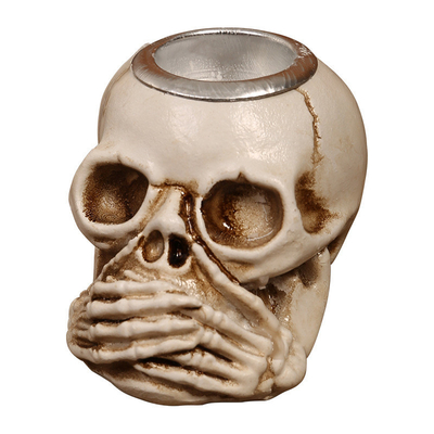 Thanksgiving Skeleton Resin Decoration Desktop Decoration Candle Holder for Craft Gift