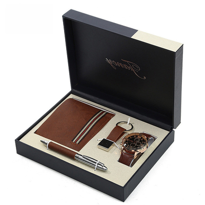 UV Printing Techniques Business Gift Set Watch Wallet Keychain Pen for Your Customers