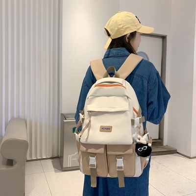 Color Blocking Trend Large Capacity Backpack Ideal Novelty Gift for Hotel and Resort