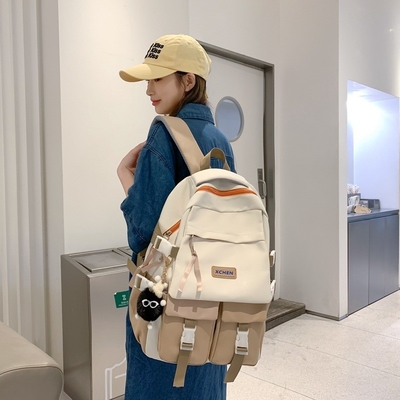 Color Blocking Trend Large Capacity Backpack Ideal Novelty Gift for Hotel and Resort