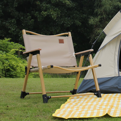 Outdoor Single Person Kemite Chair Iron Pipe Detachable Wood Grain Customized Present