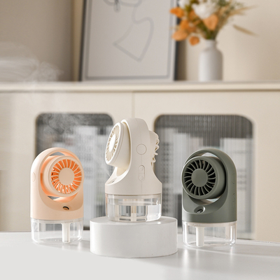 Desktop Water-Cooled USB Mini Fan Turbine Foldable Cold Air Humidification with Spray