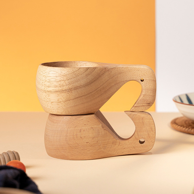 Upgrade Your Travel Gear with Retro Finnish Whole Wood Integrated Creative Coffee Cup