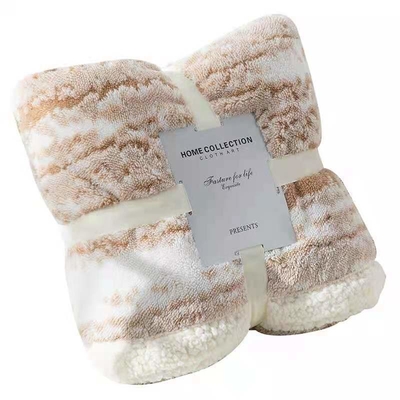 Travel Agency's Logo Printed Lamb Velvet Quicksand Blanket for Corporate Welfare Gifts