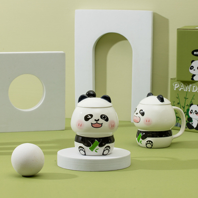 Usage Scenarios Business Giveaways Cute Cartoon Panda Ceramic Cup for Mug Companies