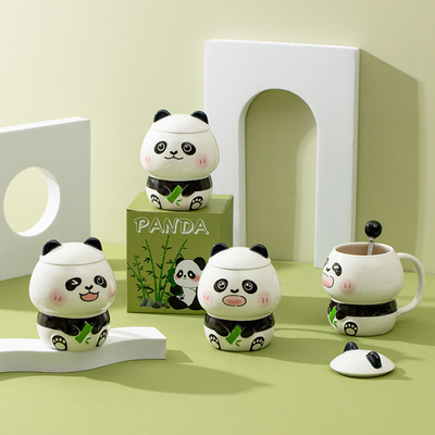 Usage Scenarios Business Giveaways Cute Cartoon Panda Ceramic Cup for Mug Companies