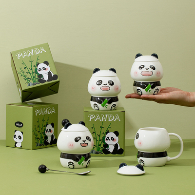 Usage Scenarios Business Giveaways Cute Cartoon Panda Ceramic Cup for Mug Companies