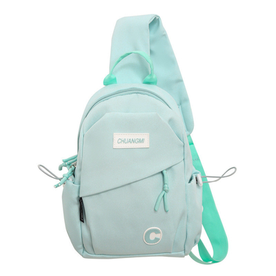 2 Color Printing Fashion Chest Bag Lightweight Sports Shoulder Bag for Employee Gift