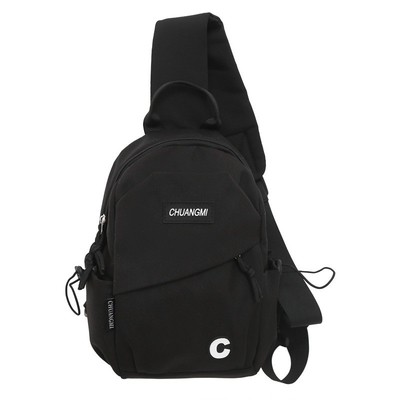 2 Color Printing Fashion Chest Bag Lightweight Sports Shoulder Bag for Employee Gift