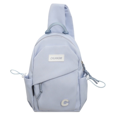 2 Color Printing Fashion Chest Bag Lightweight Sports Shoulder Bag for Employee Gift