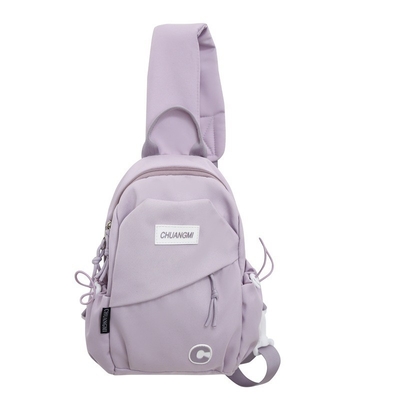 2 Color Printing Fashion Chest Bag Lightweight Sports Shoulder Bag for Employee Gift