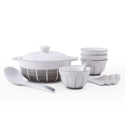 PHMI Perfect 4.5-inch Ceramic Soup Bowl Set 1 Color Printing for Graphics Annual Gift