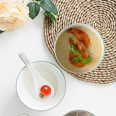 PHMI Perfect 4.5-inch Ceramic Soup Bowl Set 1 Color Printing for Graphics Annual Gift