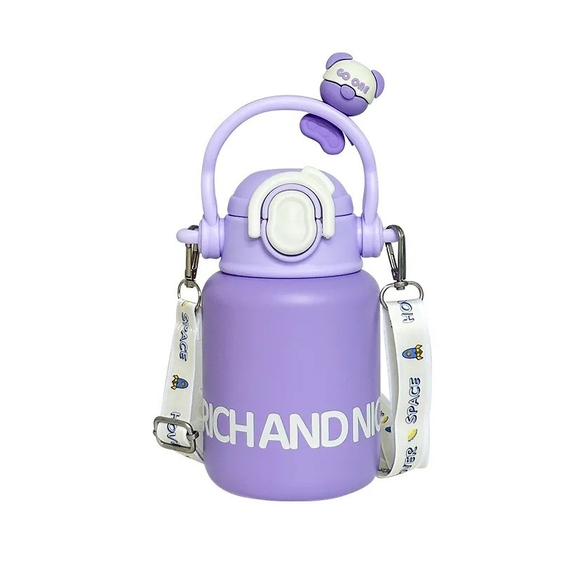 Employee Gift Portable Stainless Steel Cup with Cute Doll Cartoon Design and Material