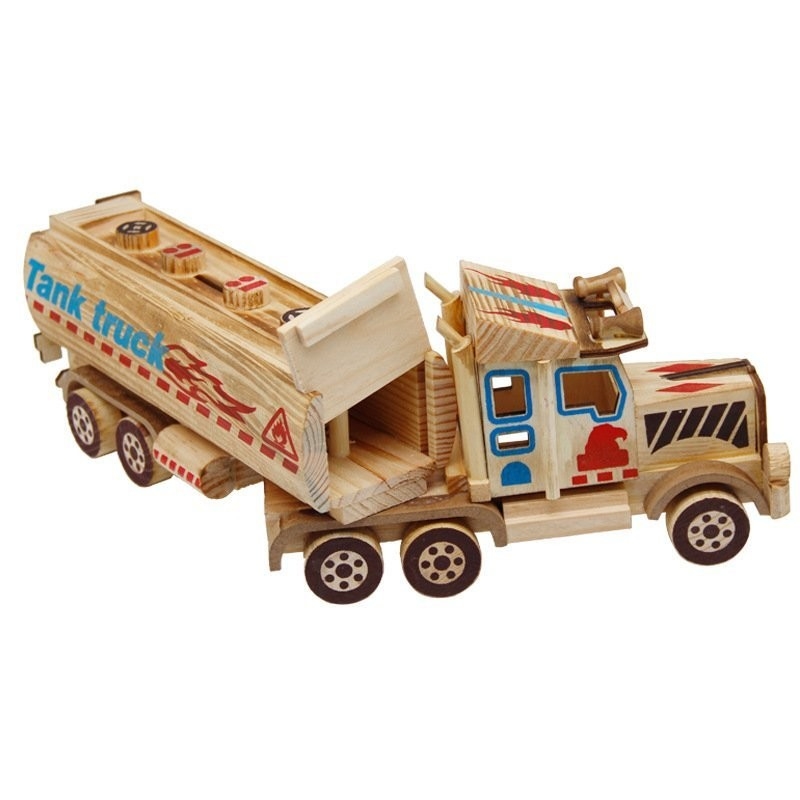 Creative Wooden Money Tank Ornaments Desktop Handicraft Decoration for Novelty Gifts